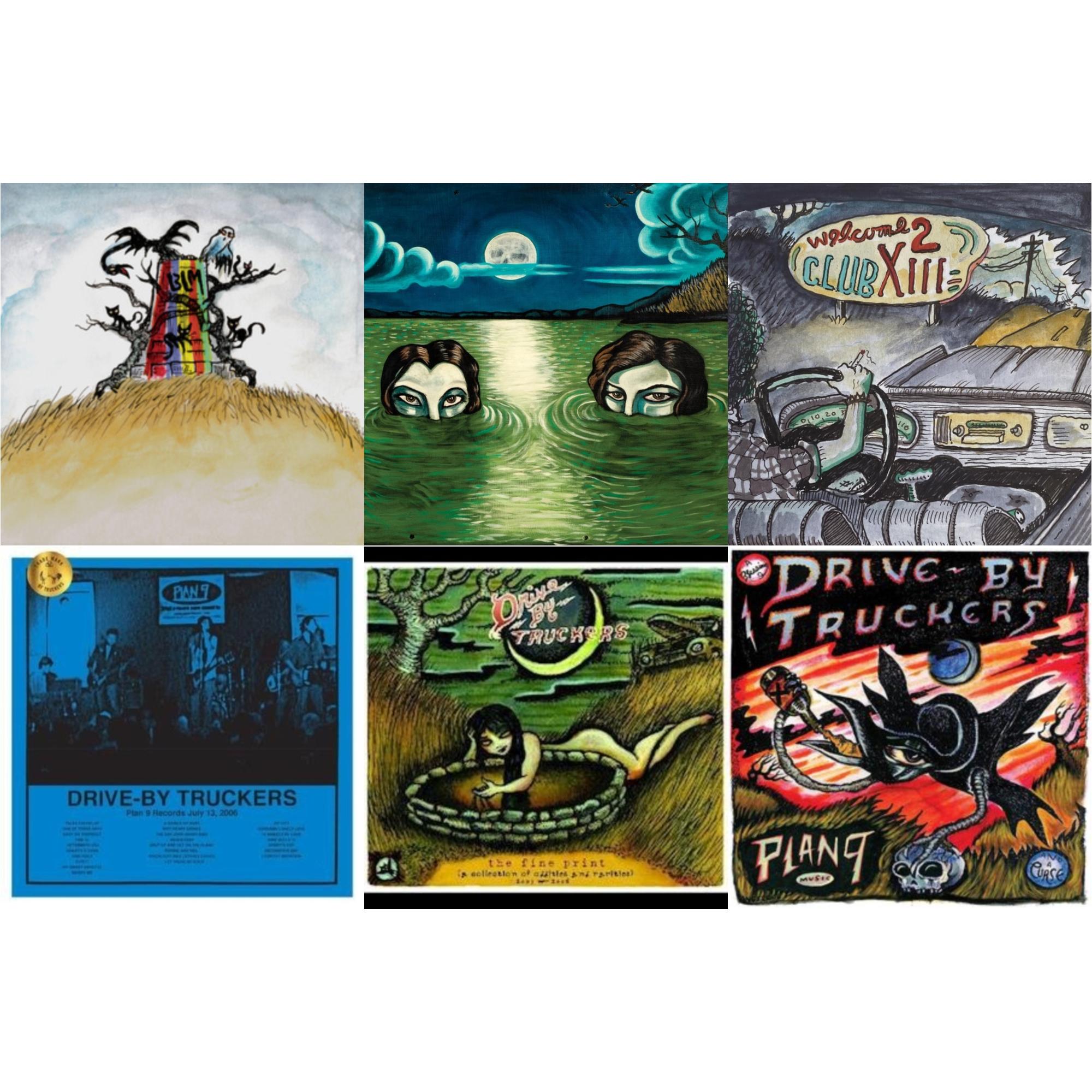 Drive-By Truckers - New Ok (Red LP Vinyl) & English Oceans (10-Year Edition) (2LP/Sea-Glass Blue W/ D-Side Etching) & Welcome 2 Club Xiii & Plan 9 Records July 13, 2006 (3LP) & Fine Print (Clear With Green Splatter Vinyl/Limited Edition/2LP/180G) &