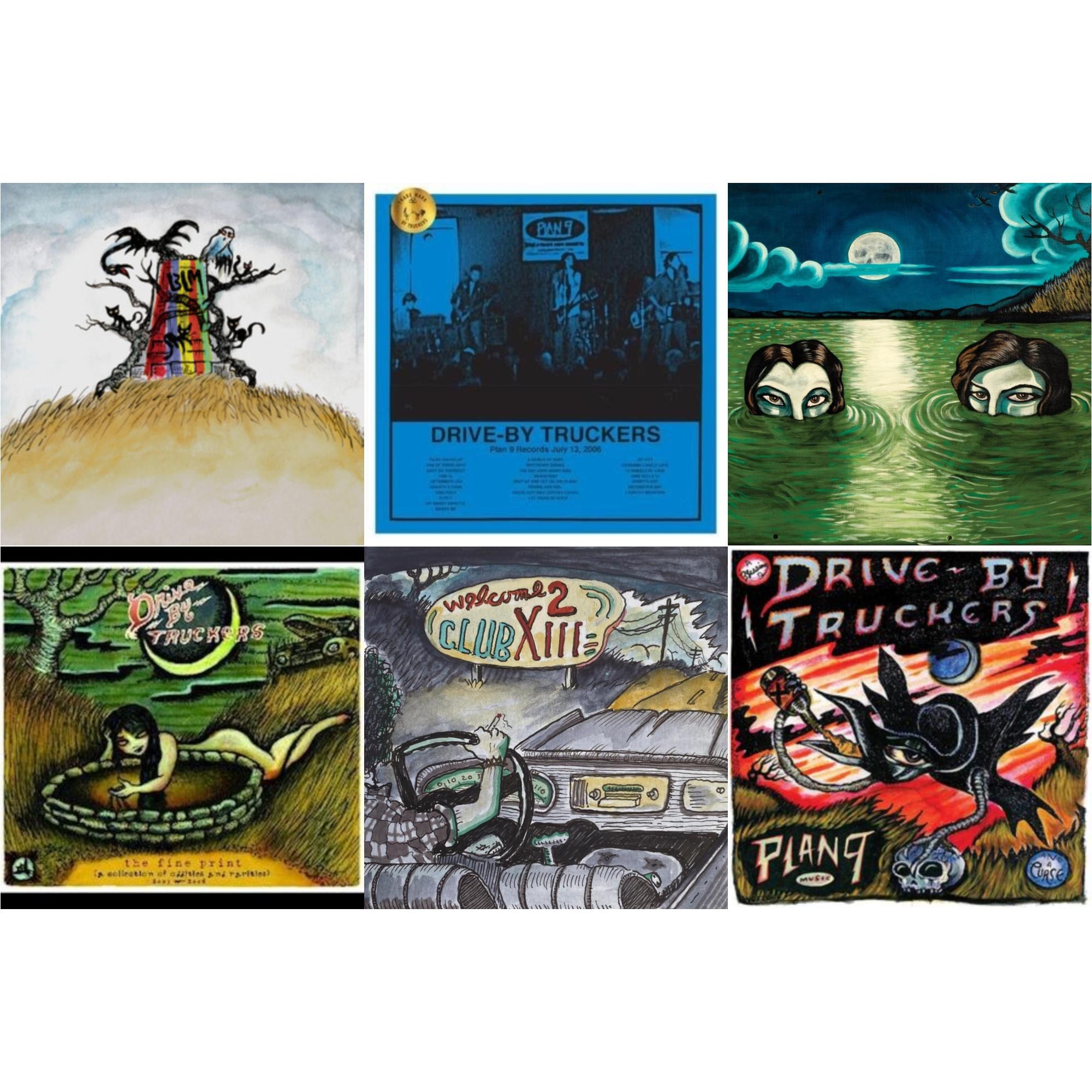 Drive-By Truckers - New Ok (Red LP Vinyl) & Plan 9 Records July 13, 2006 (3LP) & English Oceans (10-Year Edition) (2LP/Sea-Glass Blue W/ D-Side Etching) & Fine Print (Clear With Green Splatter Vinyl/Limited Edition/2LP/180G) & Welcome 2 Club Xiii &