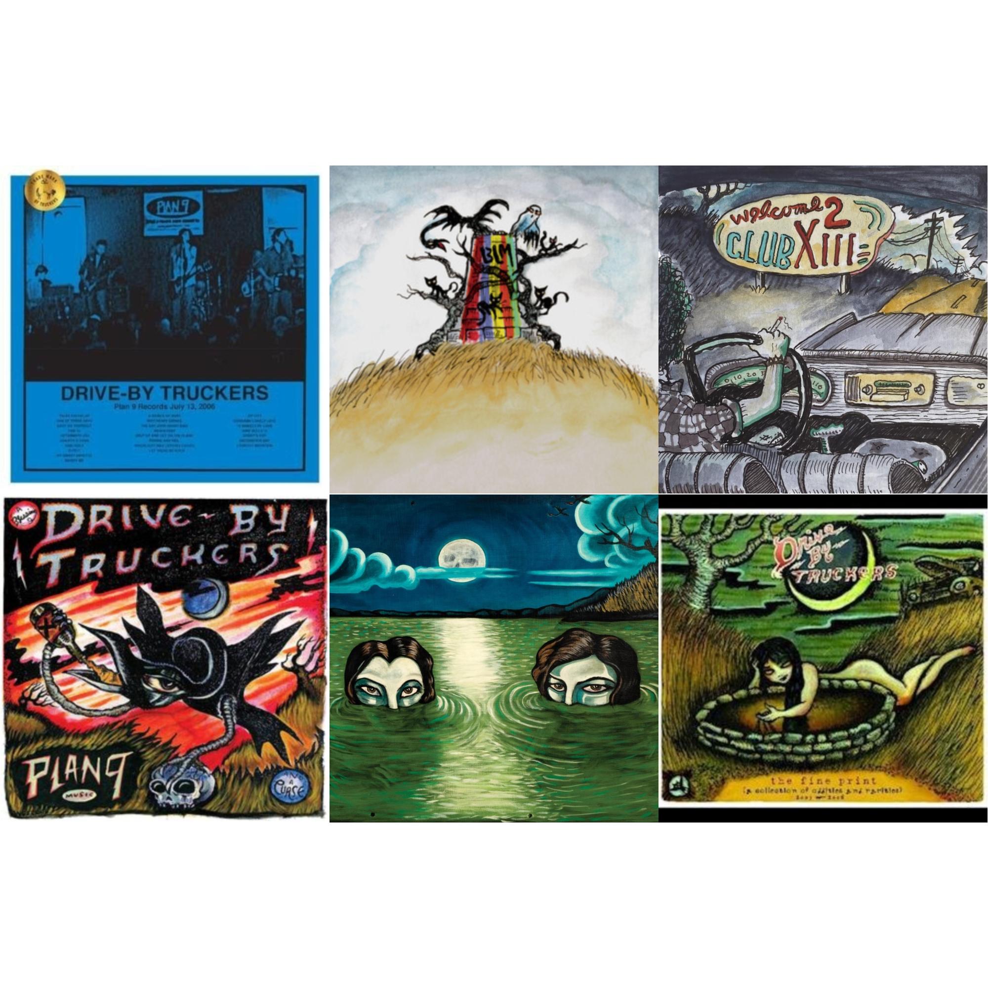 Drive-By Truckers - Plan 9 Records July 13, 2006 (3LP) & New Ok (Red LP Vinyl) & Welcome 2 Club Xiii & Plan 9 Records July 13, 2006 (3LP) & English Oceans (10-Year Edition) (2LP/Sea-Glass Blue W/ D-Side Etching) & Fine Print (Clear With Green