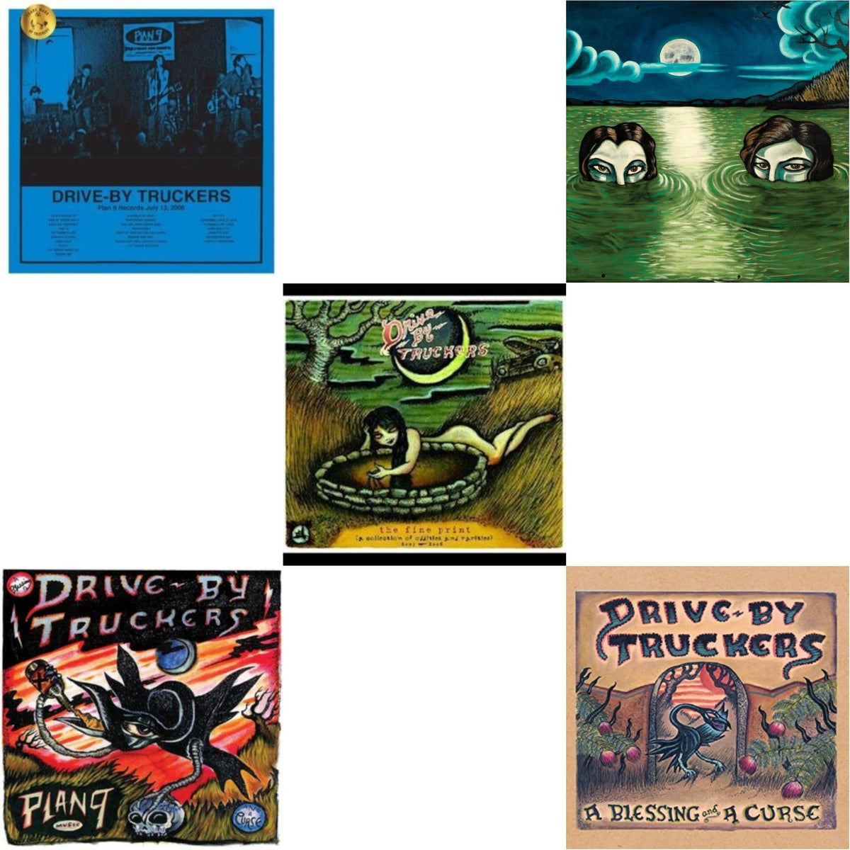 Drive-By Truckers - Plan 9 Records July 13, 2006 (3LP) & Plan 9 Records July 13, 2006 (3LP) & Fine Print (Clear With Green Splatter Vinyl/Limited Edition/2LP/180G) & English Oceans (10-Year Edition) (2LP/Sea-Glass Blue W/ D-Side Etching) & Blessing &
