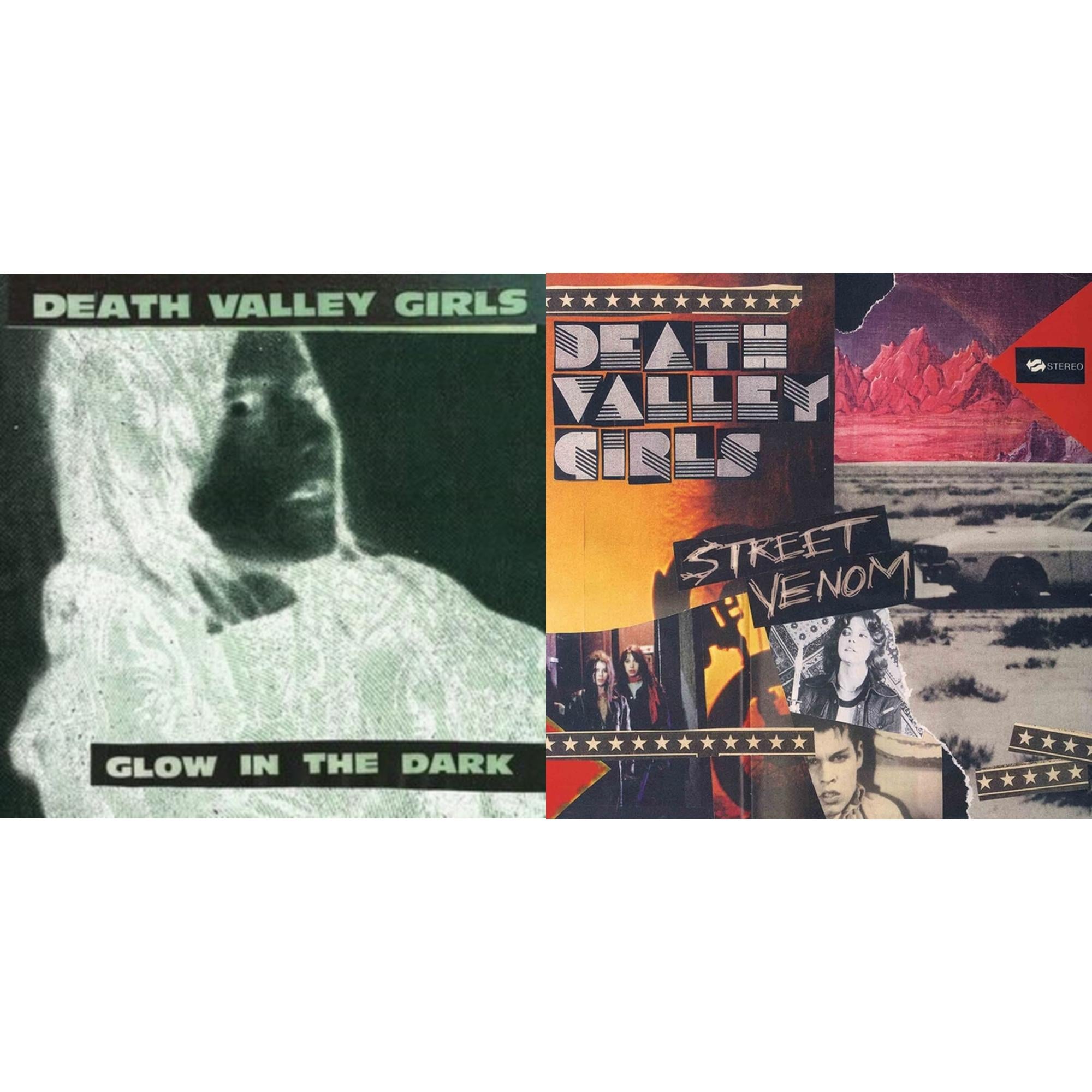 Death Valley Girls - Glow In The Dark (Neon Green & Red W/ Black Splatter LP Vinyl) & Street Venom (Deluxe Edition/Milky Clear W/ Yellow & Red Splatter LP Vinyl) (I)