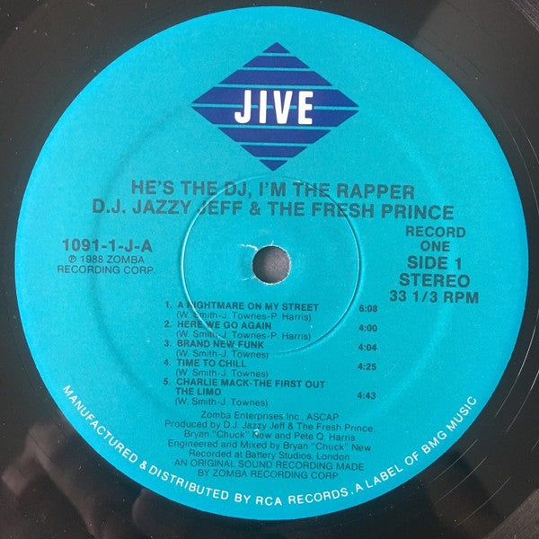 D.J. Jazzy Jeff & The Fresh Prince – He's The DJ, I'm The Rapper (2-LP Vinyl) Vinyl Record