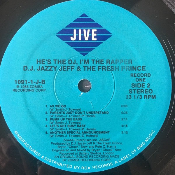 D.J. Jazzy Jeff & The Fresh Prince – He's The DJ, I'm The Rapper (2-LP Vinyl) Vinyl Record
