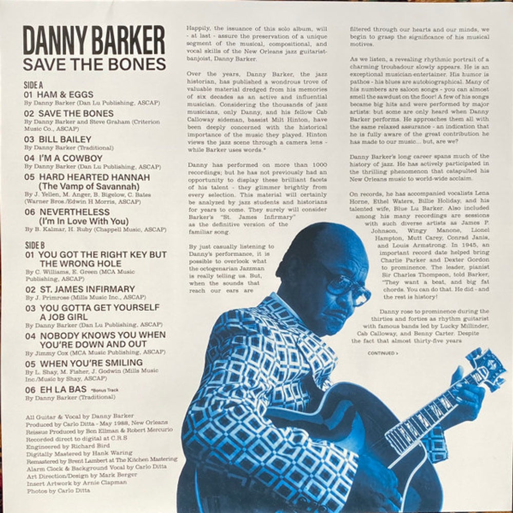 Danny Barker – Save The Bones (LP Vinyl) Vinyl Record