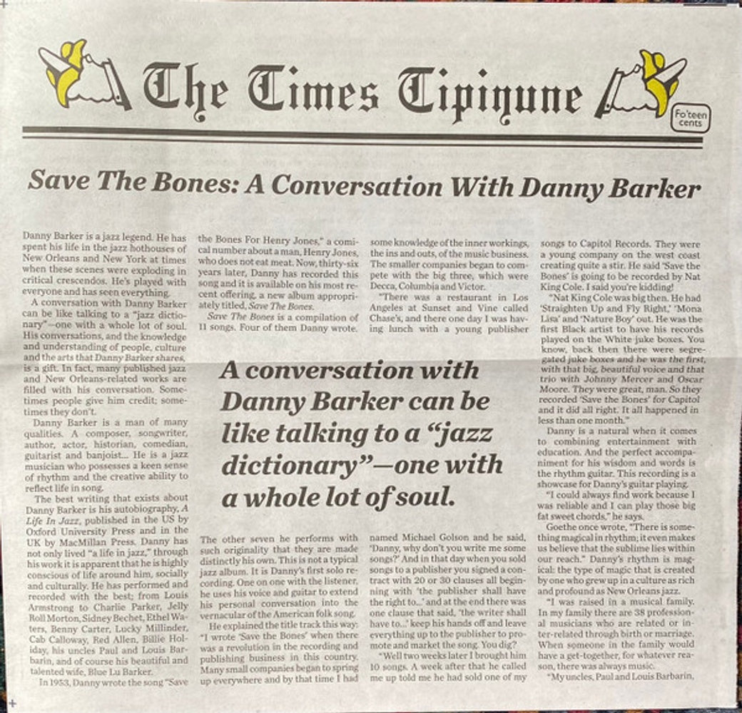 Danny Barker – Save The Bones (LP Vinyl) Vinyl Record