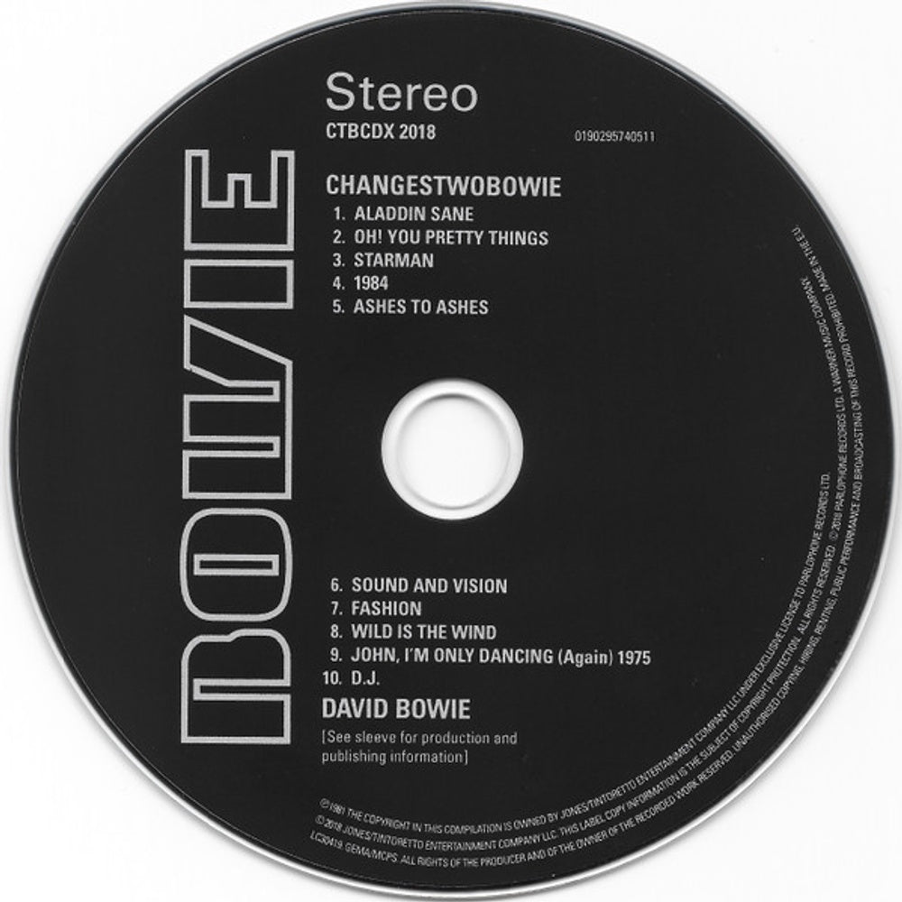 David Bowie – Changestwobowie Music CD