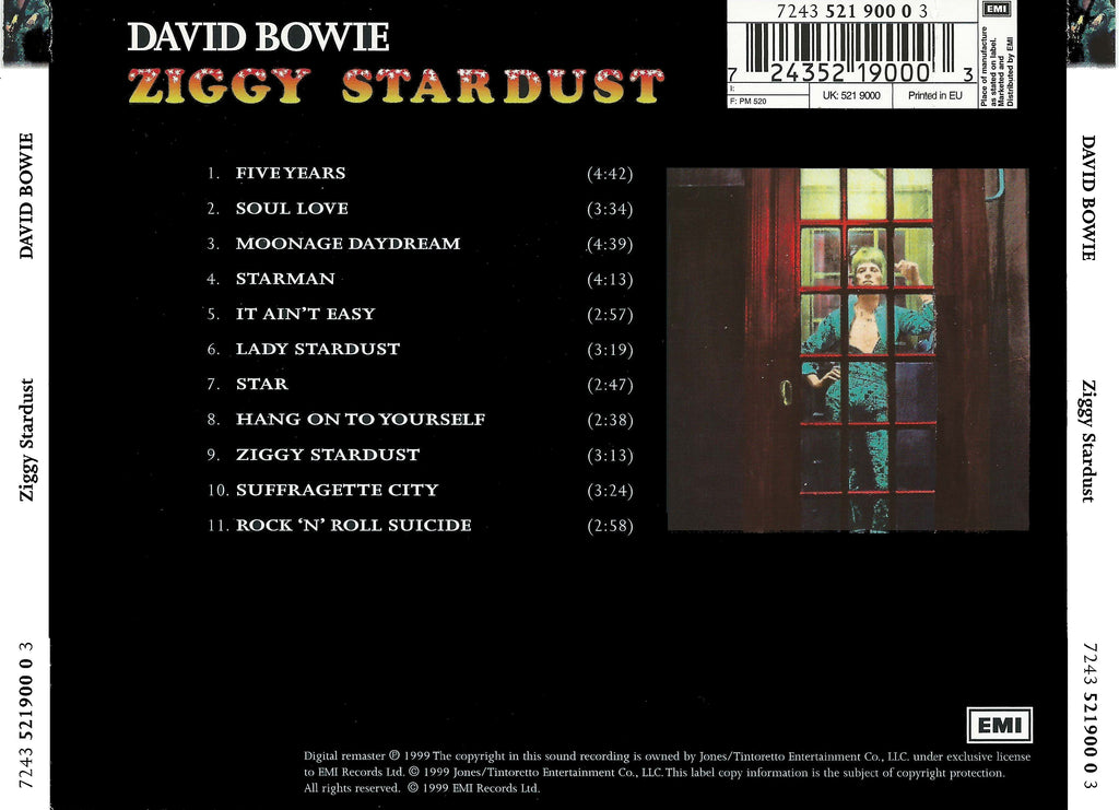 David Bowie – Rise And Fall Of Ziggy Stardust And The Spiders Music CD