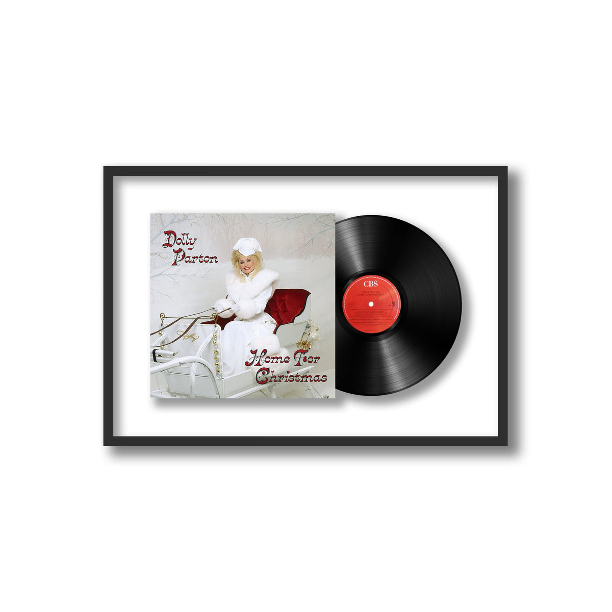 Dolly Parton - Home For Christmas - Framed Vinyl Record
