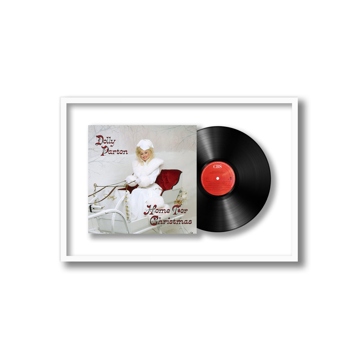 Dolly Parton - Home For Christmas - Framed Vinyl Record