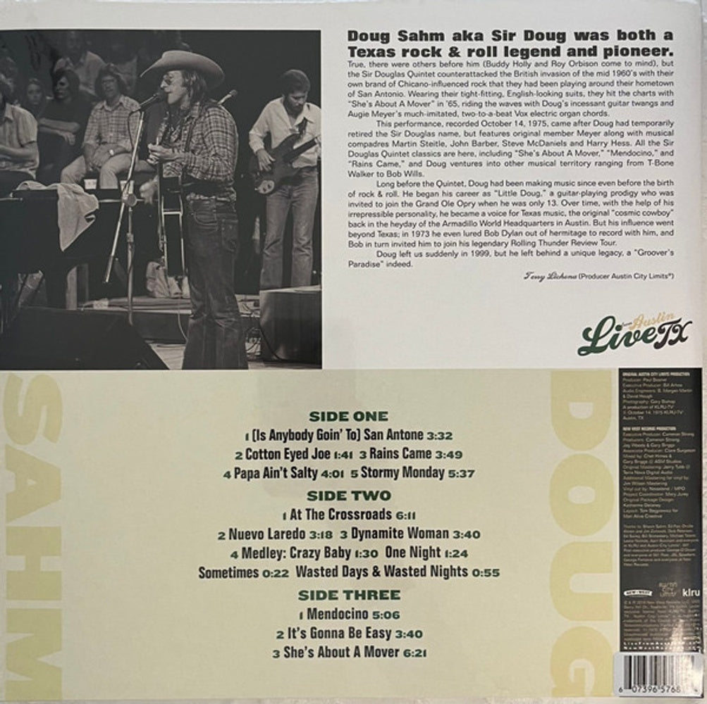 Doug Sahm – Live From Austin, TX (2-LP Vinyl) Vinyl Record