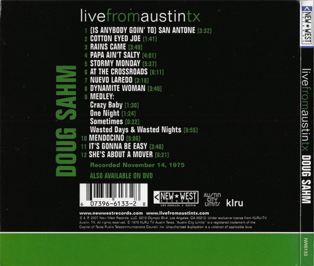 Doug Sahm – Live From Austin, TX Music CD