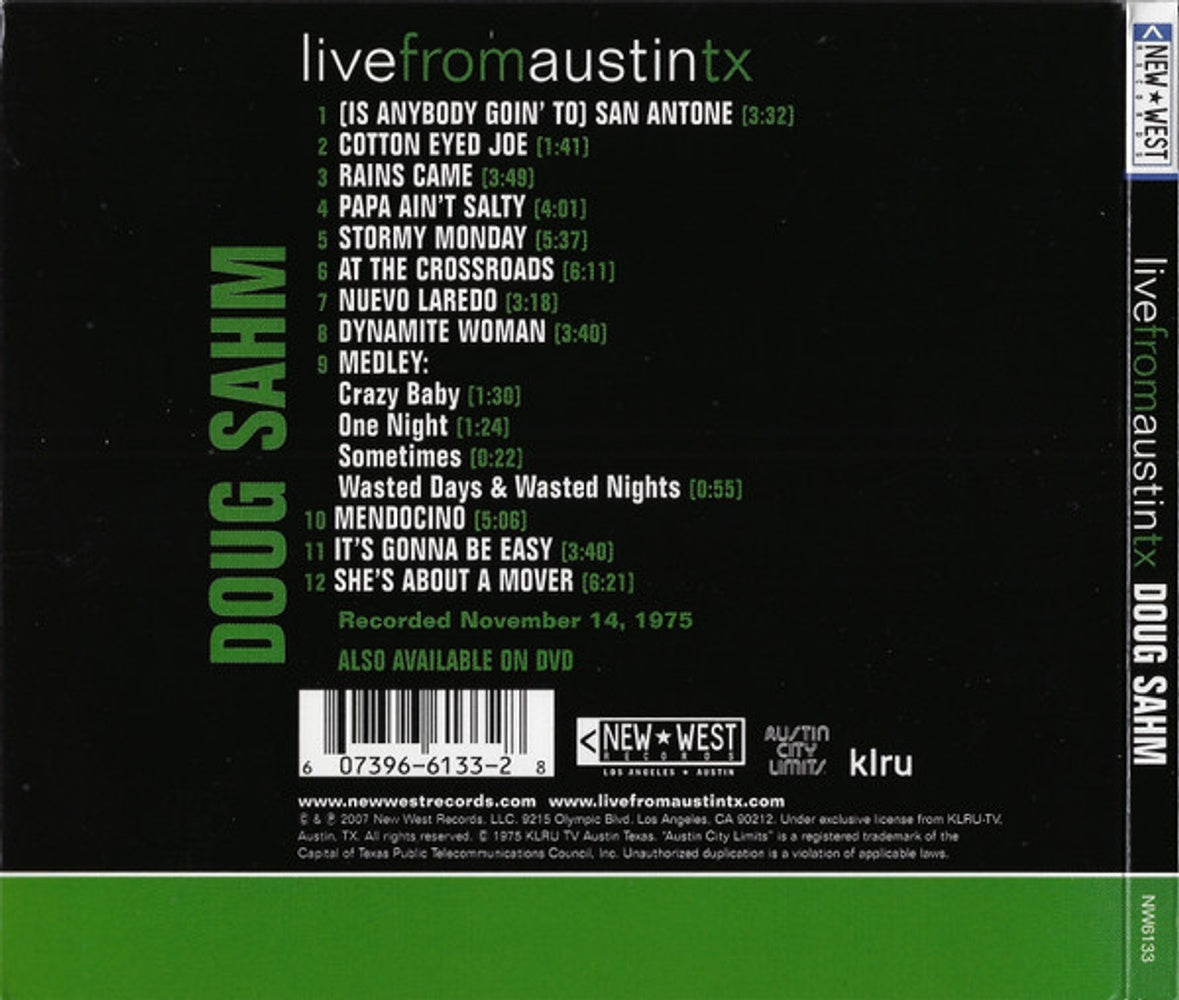 Doug Sahm – Live From Austin, TX Music CD