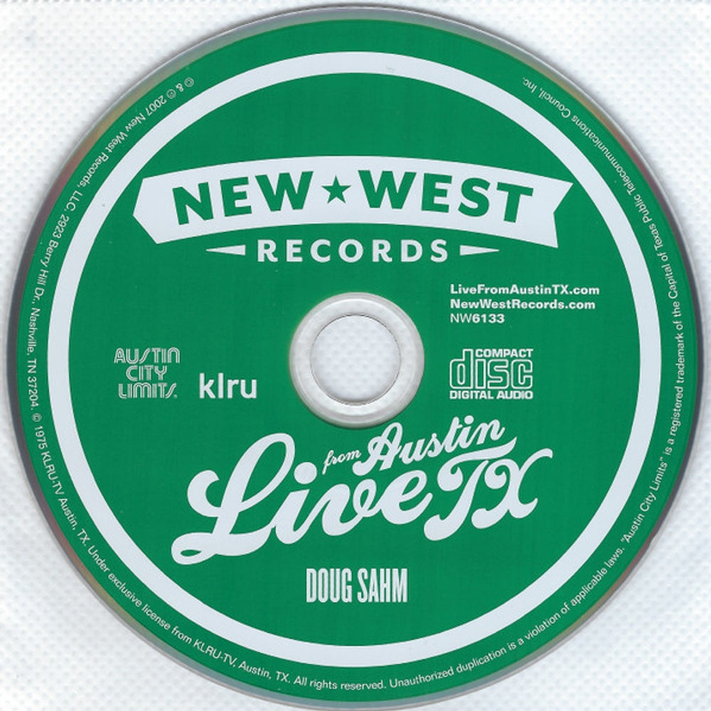 Doug Sahm – Live From Austin, TX Music CD