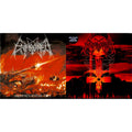 Enthroned - Armoured Bestial Hell (Clear LP Vinyl With Red/Orange/White Splatter LP Vinyl) & Apocolypse Manifesto (Clear LP Vinyl With Red/Orange/Grey Splatter LP Vinyl)