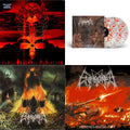 Enthroned - Apocolypse Manifesto (Clear LP Vinyl With Red/Orange/Grey Splatter LP Vinyl) & Towards The Skullthrone / Regie Sathanas (Clear LP Vinyl With Brown/Red/White Splatter LP Vinyl) & Prophecies Of Pagen Fire (2LP/Clear Vinyl With