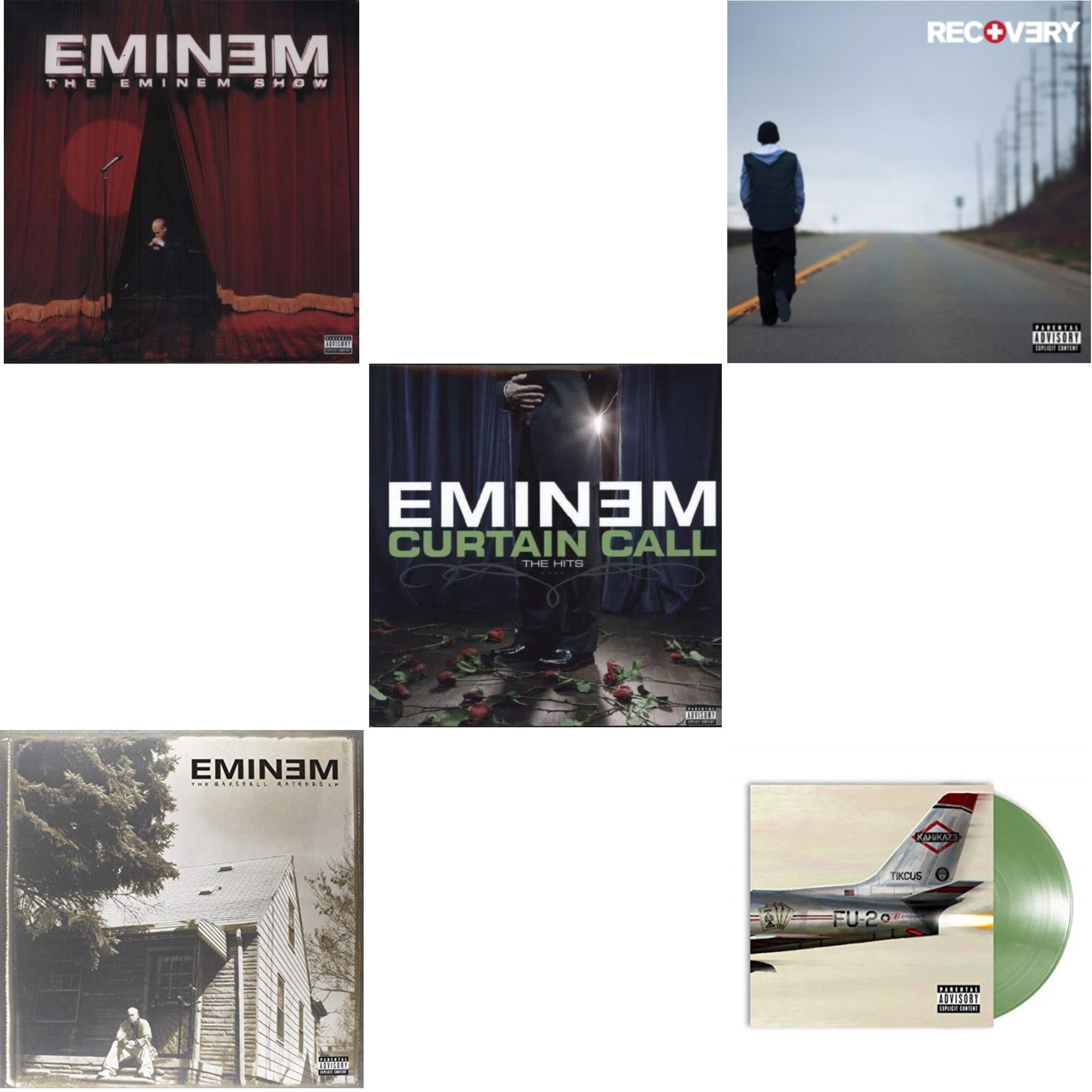 Curtain Call: Hits & Recovery & Kamikaze (Opaque Olive Green LP Vinyl/Gatefold Jacket) & Marshall Mathers LP & Eminem Show