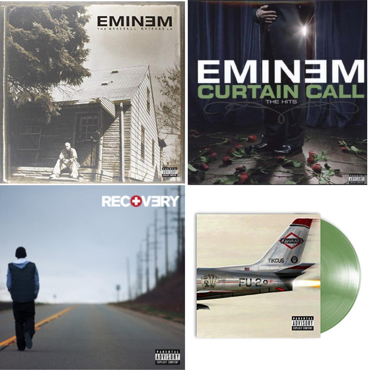 Curtain Call: Hits & Recovery & Kamikaze (Opaque Olive Green LP Vinyl/Gatefold Jacket) & Marshall Mathers LP