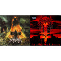 Enthroned - Prophecies Of Pagen Fire (2LP/Clear Vinyl With Red/Yellow/Black Splatter Vinyl) & Apocolypse Manifesto (Clear LP Vinyl With Red/Orange/Grey Splatter LP Vinyl)
