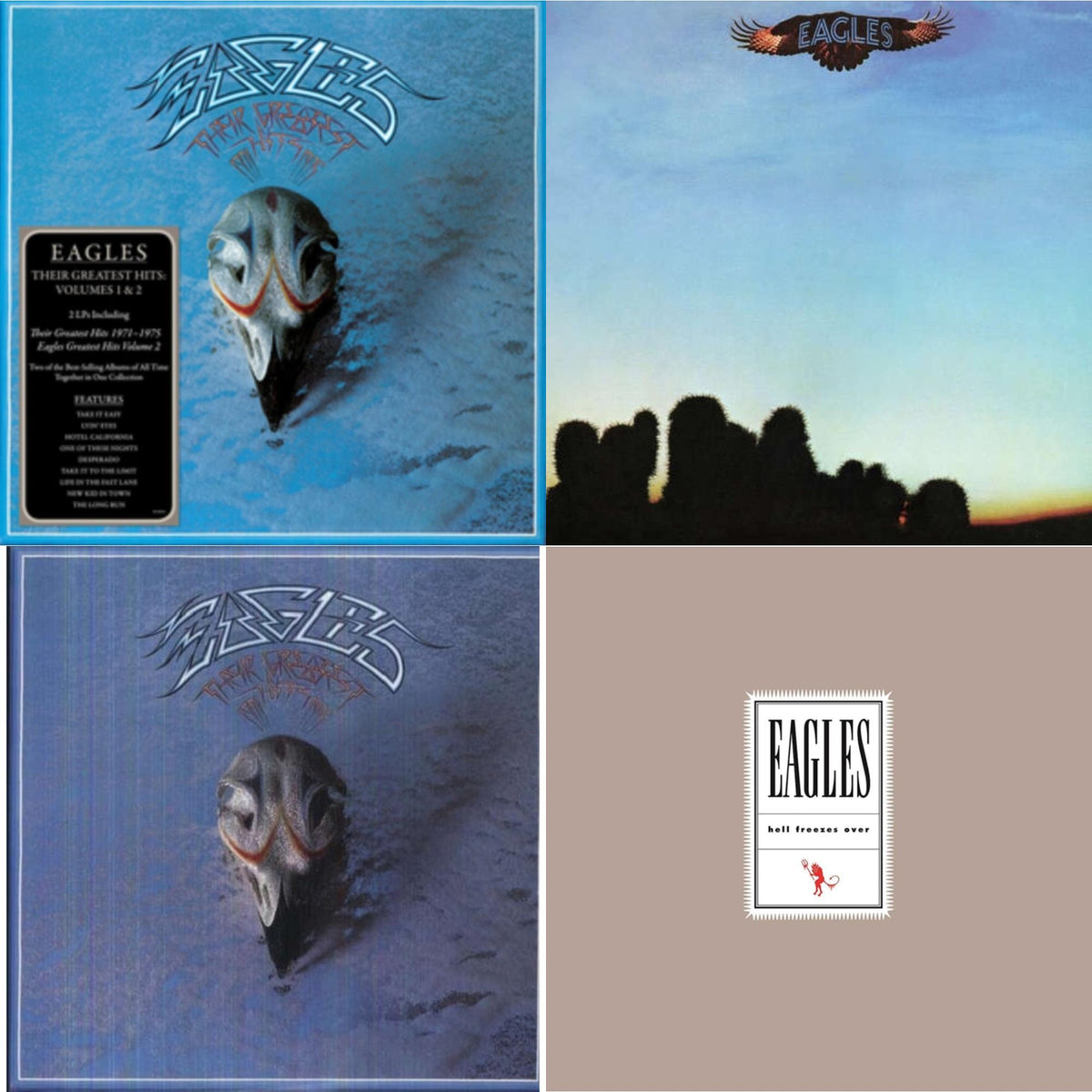 Their Greatest Hits Vol.1 & 2 (2LP/180G) & Eagles & Their Greatest Hits 1971-1975 & Hell Freezes Over (2LP/Remastered)