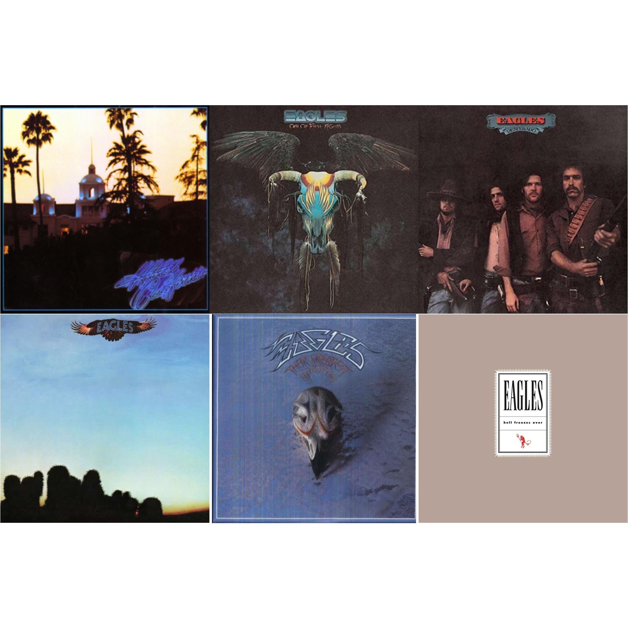 Hotel California & One Of These Nights & Desperado & Eagles & Their Greatest Hits 1971-1975 & Hell Freezes Over (2LP/Remastered)