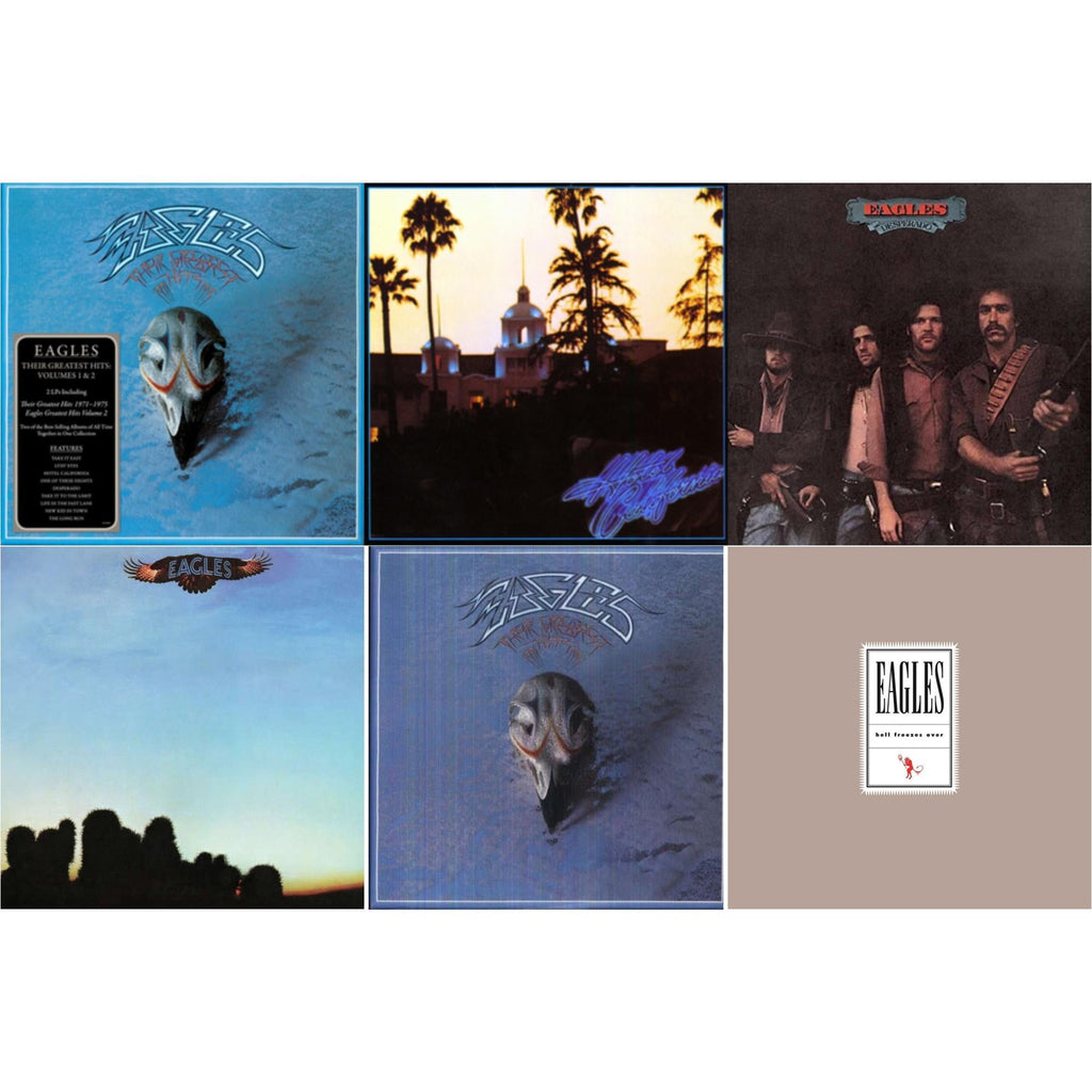 Eagles - Their Greatest Hits Vol.1 & 2 (2LP/180G) & Hotel California & Desperado & Eagles & Their Greatest Hits 1971-1975 & Hell Freezes Over (2LP/Remastered)