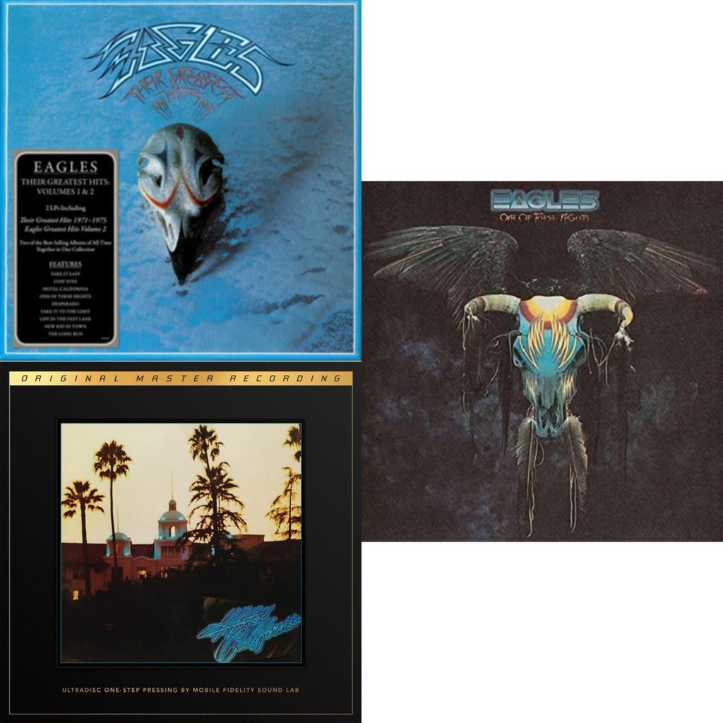 Eagles - Their Greatest Hits Vol.1 & 2 (2LP/180G) & Hotel California (2LP/180G/45RPM Supervinyl Ultradisc One-Step/Original Masters/Limited/Numbered) & One Of These Nights