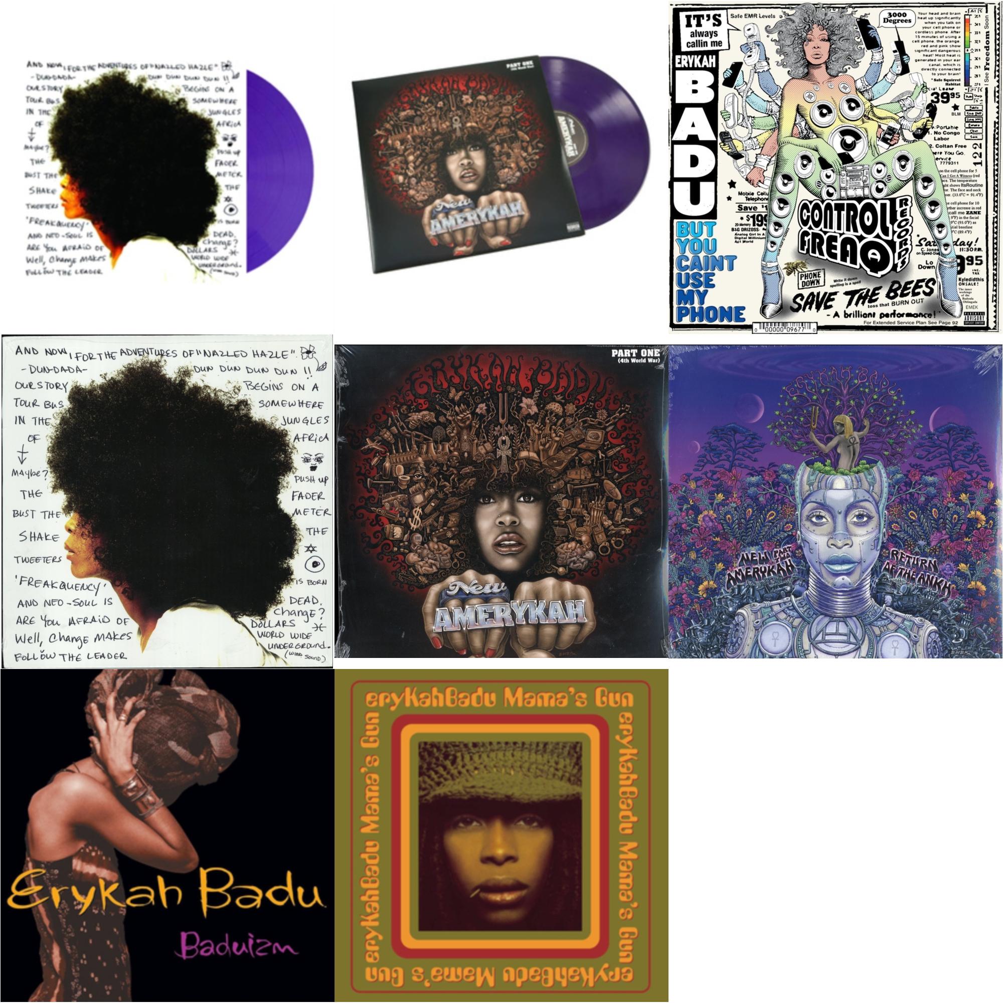 Erykah Badu - Worldwide Underground (Purple LP Vinyl) & New Amerykah Part One (4Th World War) (Purple Vinyl/2LP) & But You Caint Use My Phone (Purple LP Vinyl) & Worldwide Underground & New Amerykah Part 1: 4Th World War & New Amerykah Part 2: Return