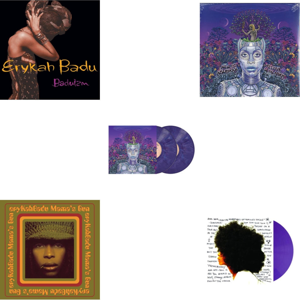 Erykah Badu - Baduizm & Mama's Gun & New Amerykah Part Two (Return Of The Ankh) (Violet Vinyl/2LP) & New Amerykah Part 2: Return Of Ankh & Worldwide Underground (Purple LP Vinyl)