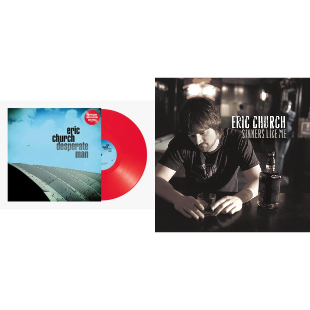 Eric Church - Desperate Man (Red LP Vinyl) & Sinners Like Me (Blue LP Vinyl)