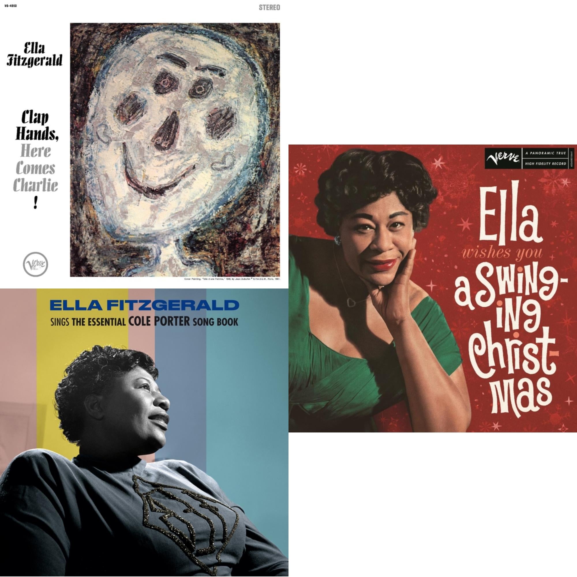 Ella Wishes You A Swinging Christmas (Ruby Red LP Vinyl) & Clap Hands, Here Comes Charlie! (Verve Acoustic Sound Series) & Sings The Essential Cole Porter Song Book (Yellow LP Vinyl)