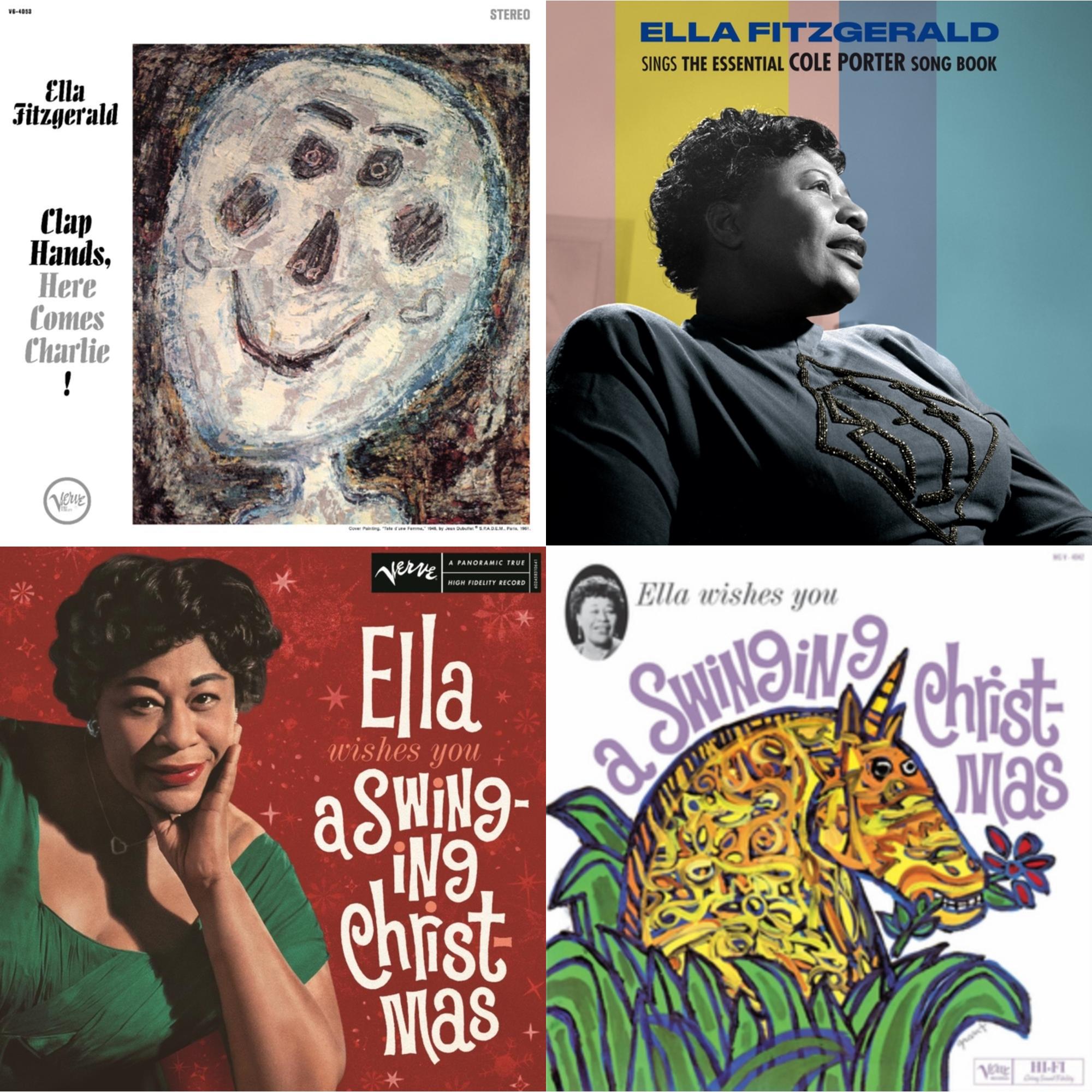 Ella Wishes You A Swinging Christmas (Ruby Red LP Vinyl) & Clap Hands, Here Comes Charlie! (Verve Acoustic Sound Series) & Wishes You A Swinging Christmas & Sings The Essential Cole Porter Song Book (Yellow LP Vinyl)