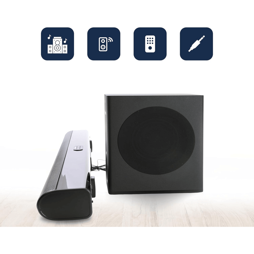 Emerson 37" Bluetooth Soundbar with Subwoofer and Remote Control