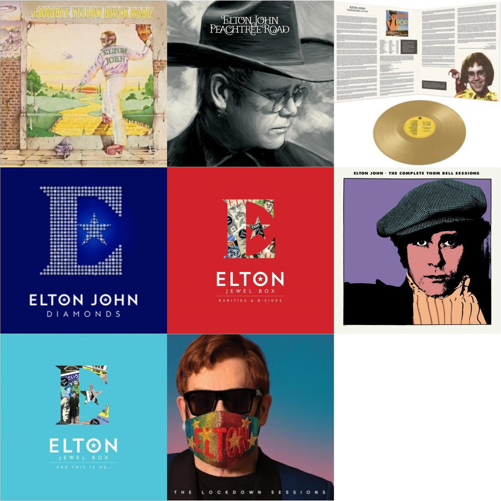 Elton John - Complete Thom Bell Sessions (Ep) (180G/Purple LP Vinyl) & Lockdown Sessions (Blue Vinyl/2LP) (X) & Peachtree Road (2LP) & Jewel Box (3LP - Rarities & B-Sides) & Jewel Box (2LP - And This Is Me) & Goodbye Yellow Brick Road & Diamonds