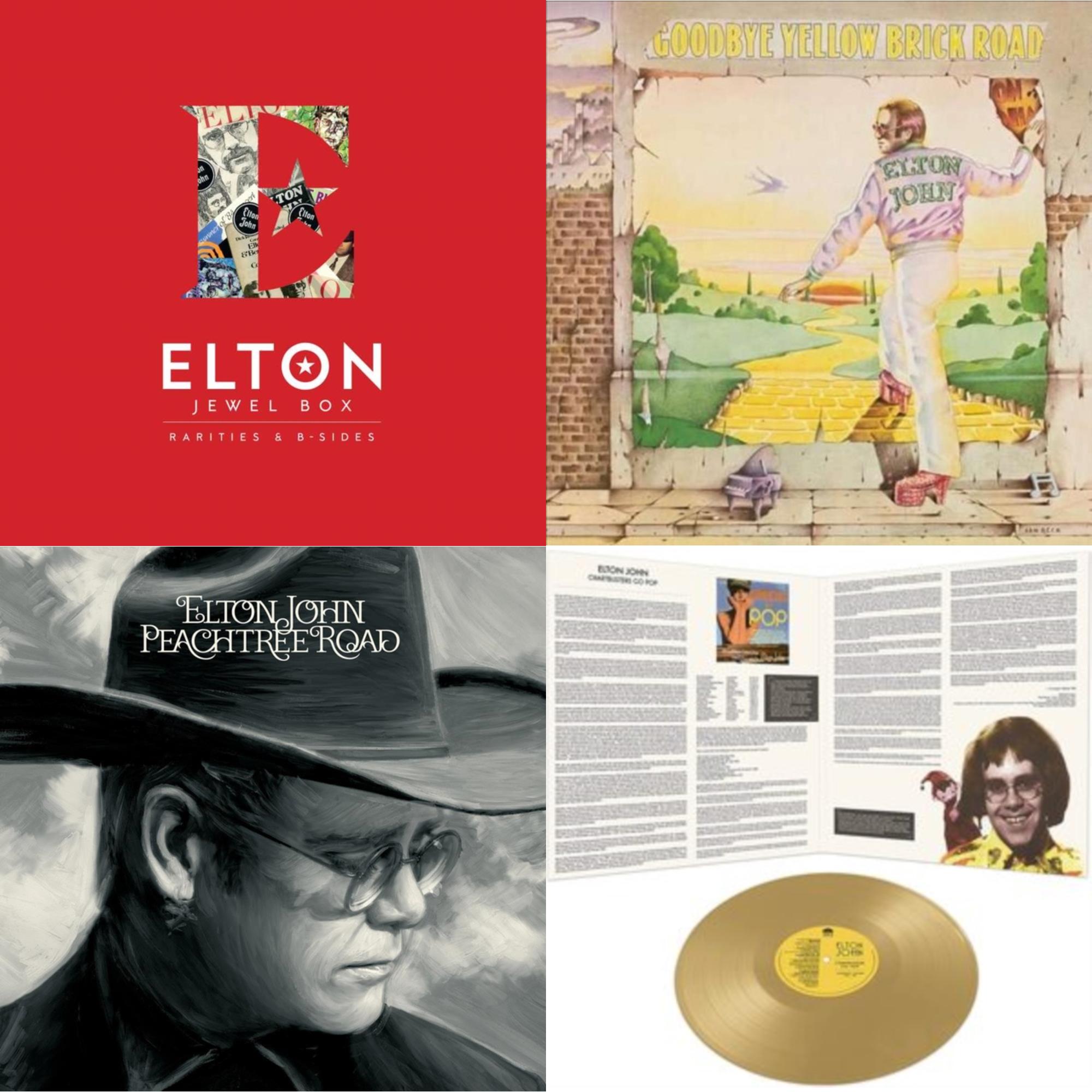 Peachtree Road (2LP) & Jewel Box (3LP - Rarities & B-Sides) & Goodbye Yellow Brick Road & Chartbusters Go Pop - Legendary Covers '69 / '70 (Gold LP Vinyl)