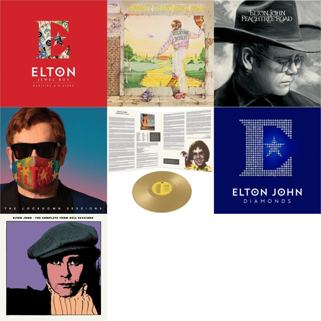 Elton John - Complete Thom Bell Sessions (Ep) (180G/Purple LP Vinyl) & Lockdown Sessions (Blue Vinyl/2LP) (X) & Peachtree Road (2LP) & Jewel Box (3LP - Rarities & B-Sides) & Goodbye Yellow Brick Road & Diamonds (2LP) & Chartbusters Go Pop - Legendary