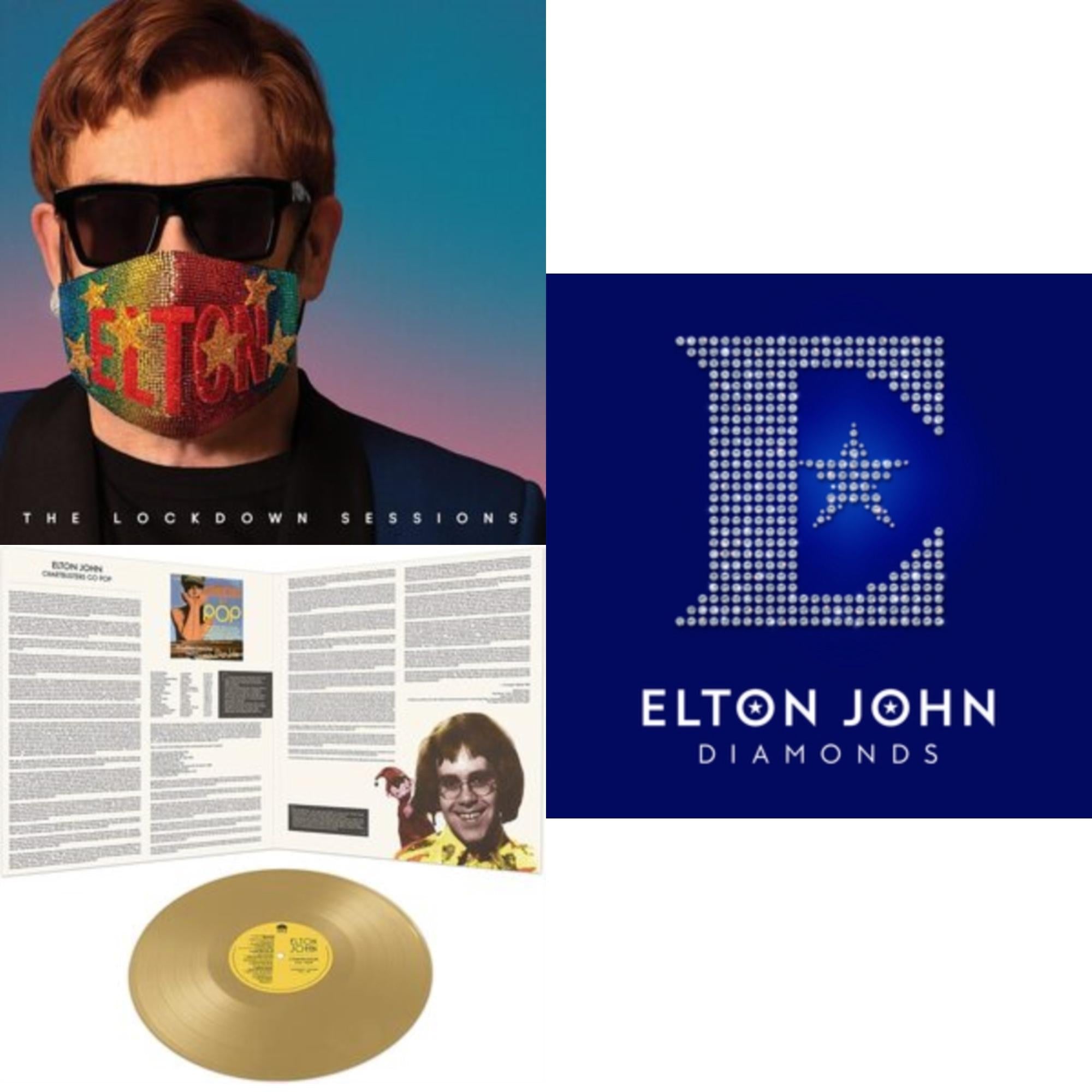 Lockdown Sessions (Blue Vinyl/2LP) (X) & Diamonds (2LP) & Chartbusters Go Pop - Legendary Covers '69 / '70 (Gold LP Vinyl)