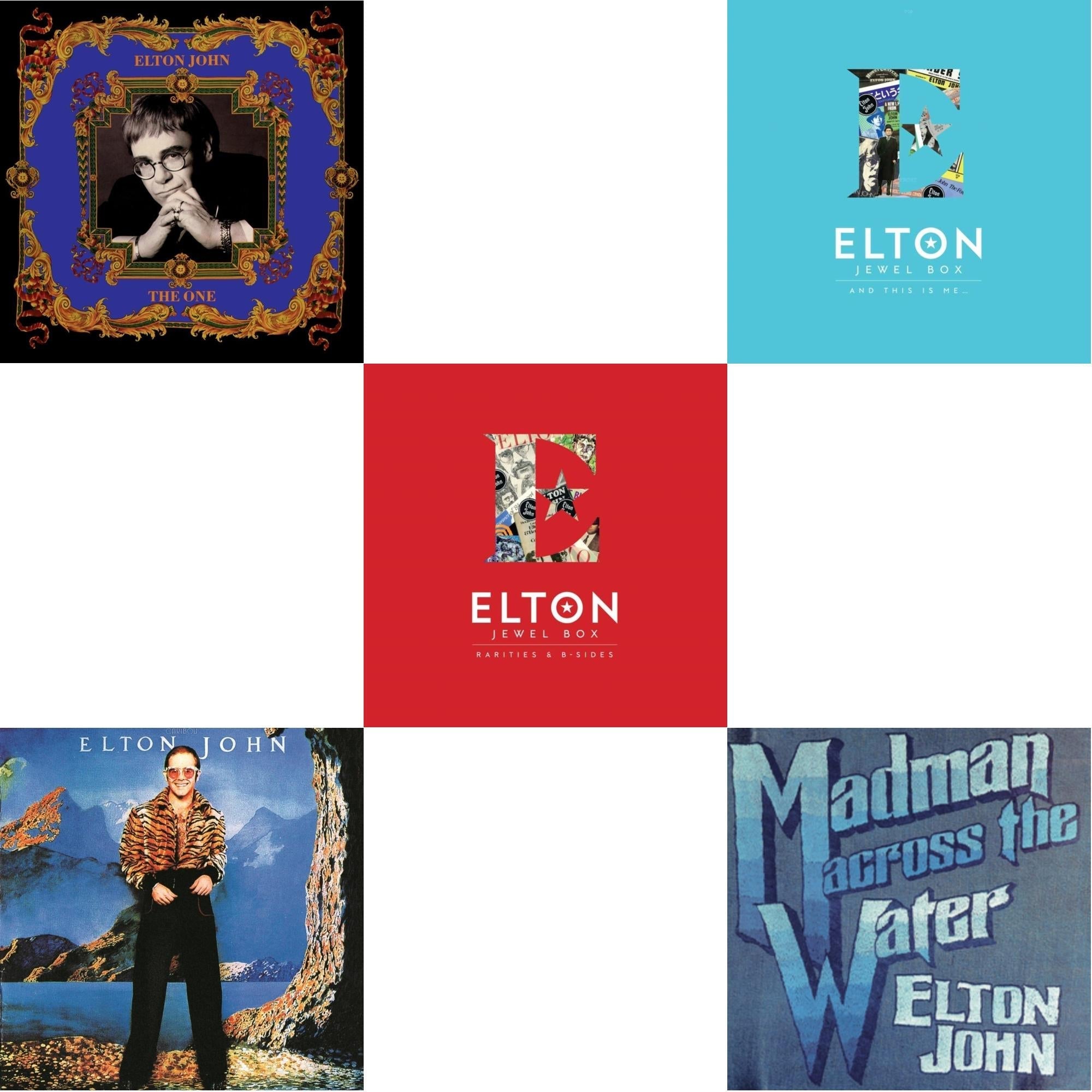 One (2LP) & Caribou (50Th Anniversary Edition/2LP/Blue Vinyl) & Jewel Box (3LP - Rarities & B-Sides) & Jewel Box (2LP - And This Is Me) & Madman Across The Water (LP)