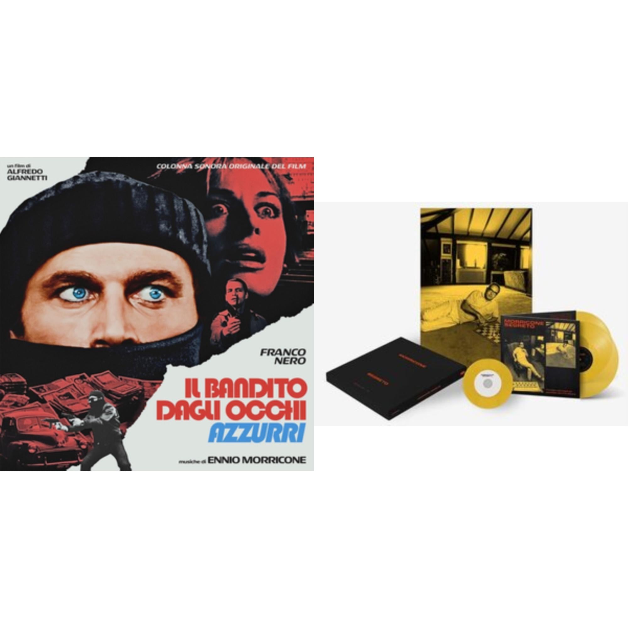 Morricone Segreto (Yellow Vinyl/2LP/7Inch Single Collector's Edition) & Blue-Eyed Bandit (Il Bandito Dagli Occhi Azzurri) Ost (Blue LP Vinyl) (Rsd)