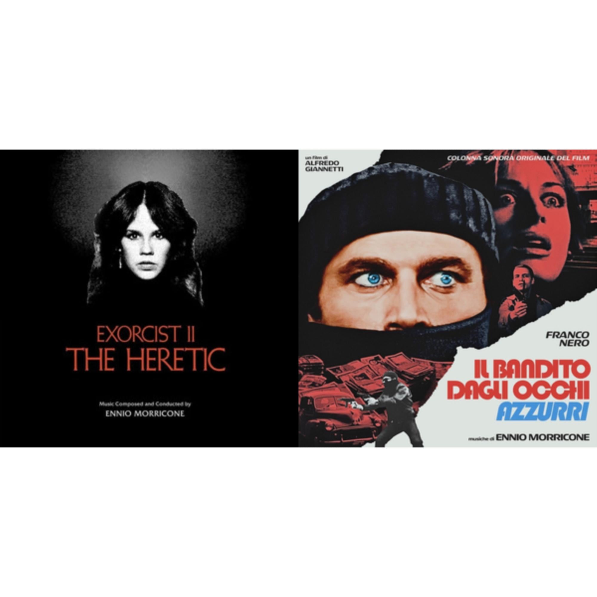 Ennio Morricone - Blue-Eyed Bandit (Il Bandito Dagli Occhi Azzurri) Ost (Blue LP Vinyl) (Rsd) & Exorcist Ii: The Heretic (Blood Red With Black Splatter LP Vinyl) (Ams Exclusive)