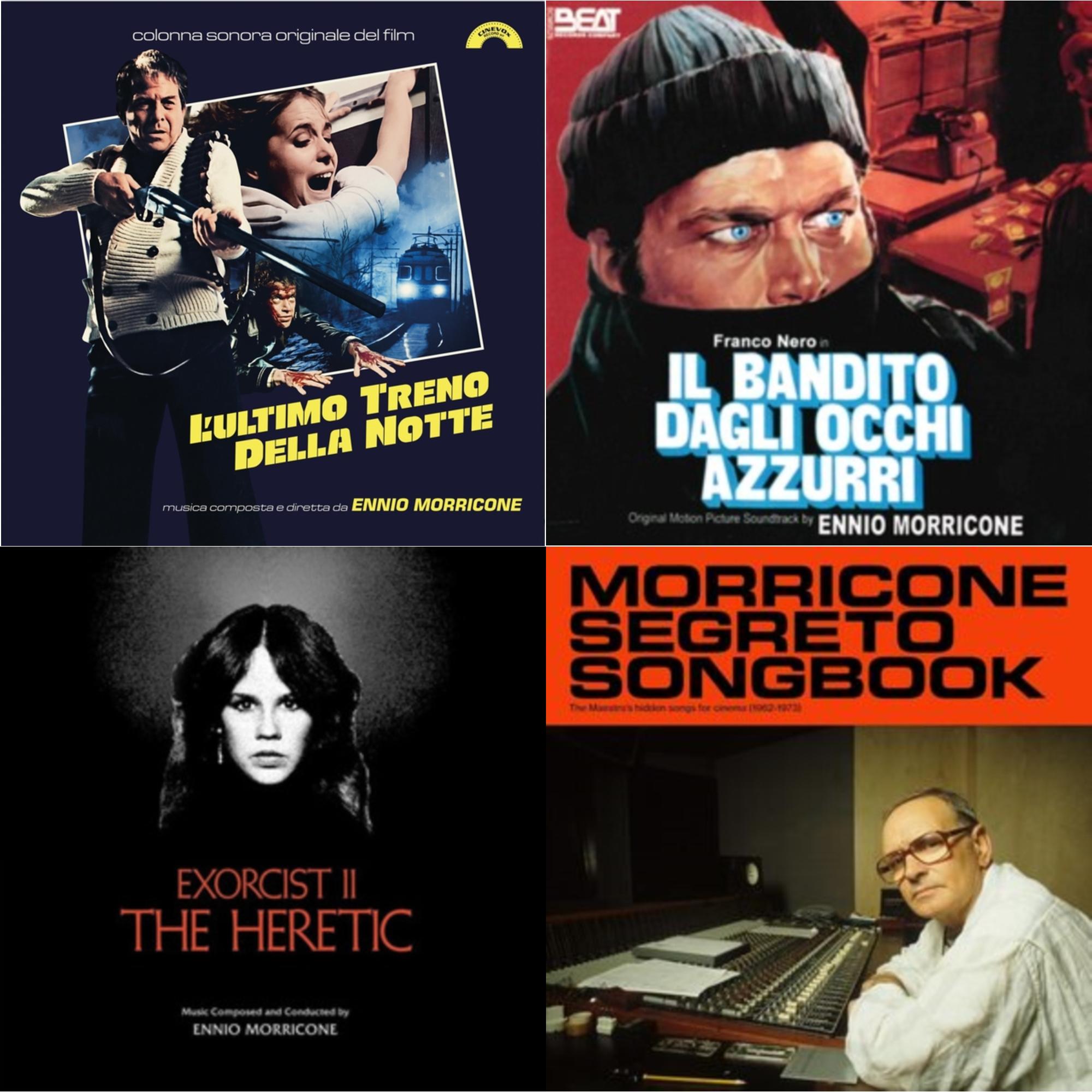 Blue-Eyed Bandit (Il Bandito Dagli Occhi Azzurri) Ost & L’Ultimo Treno Della Notte (Yellow LP Vinyl) & Morricone Segreto Songbook (1962-1973) (2LP) & Exorcist Ii: The Heretic (Blood Red With Black Splatter LP Vinyl) (Ams Exclusive)