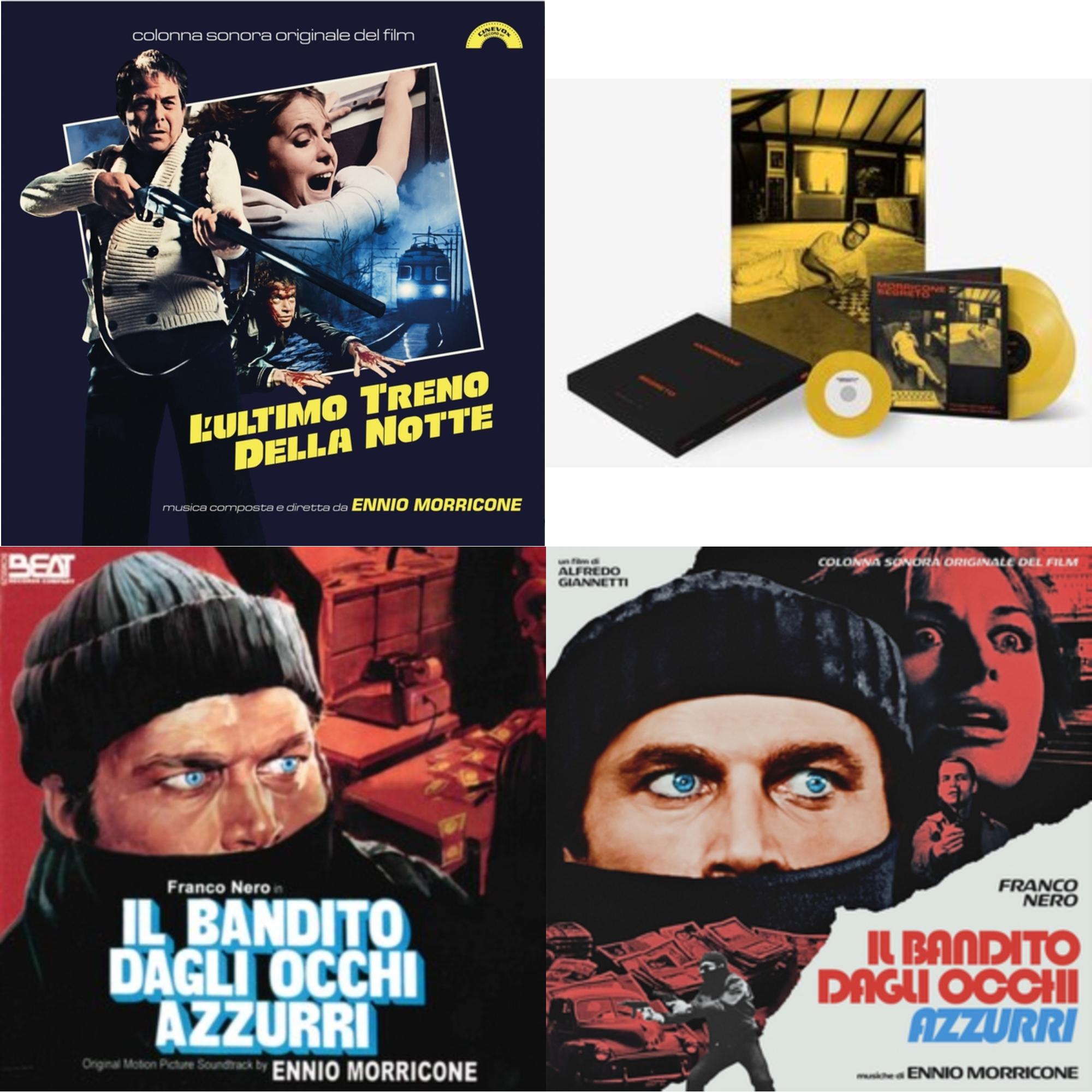 Ennio Morricone - Morricone Segreto (Yellow Vinyl/2LP/7Inch Single Collector's Edition) & Blue-Eyed Bandit (Il Bandito Dagli Occhi Azzurri) Ost & L’Ultimo Treno Della Notte (Yellow LP Vinyl) & Blue-Eyed Bandit (Il Bandito Dagli Occhi Azzurri) Ost