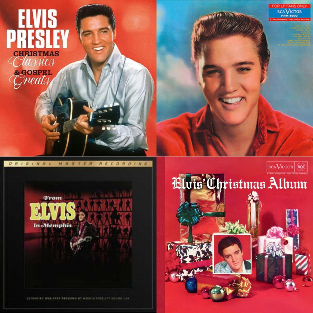 Elvis Presley - Christmas Classics & Gospel Greats (Ams Exclusive) (Snowy White LP Vinyl) & For LP Fans Only (Translucent Blue Vinyl/180G) & From Elvis In Memphis (2LP/180G/45RPM Supervinyl Ultradisc One-Step/Original Masters/Limited) & Elvis'