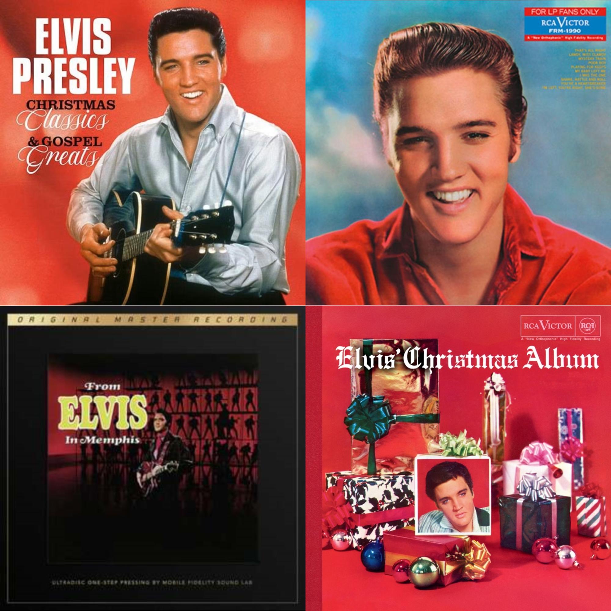 Elvis Presley - Christmas Classics & Gospel Greats (Ams Exclusive) (Snowy White LP Vinyl) & For LP Fans Only (Translucent Blue Vinyl/180G) & From Elvis In Memphis (2LP/180G/45RPM Supervinyl Ultradisc One-Step/Original Masters/Limited) & Elvis'
