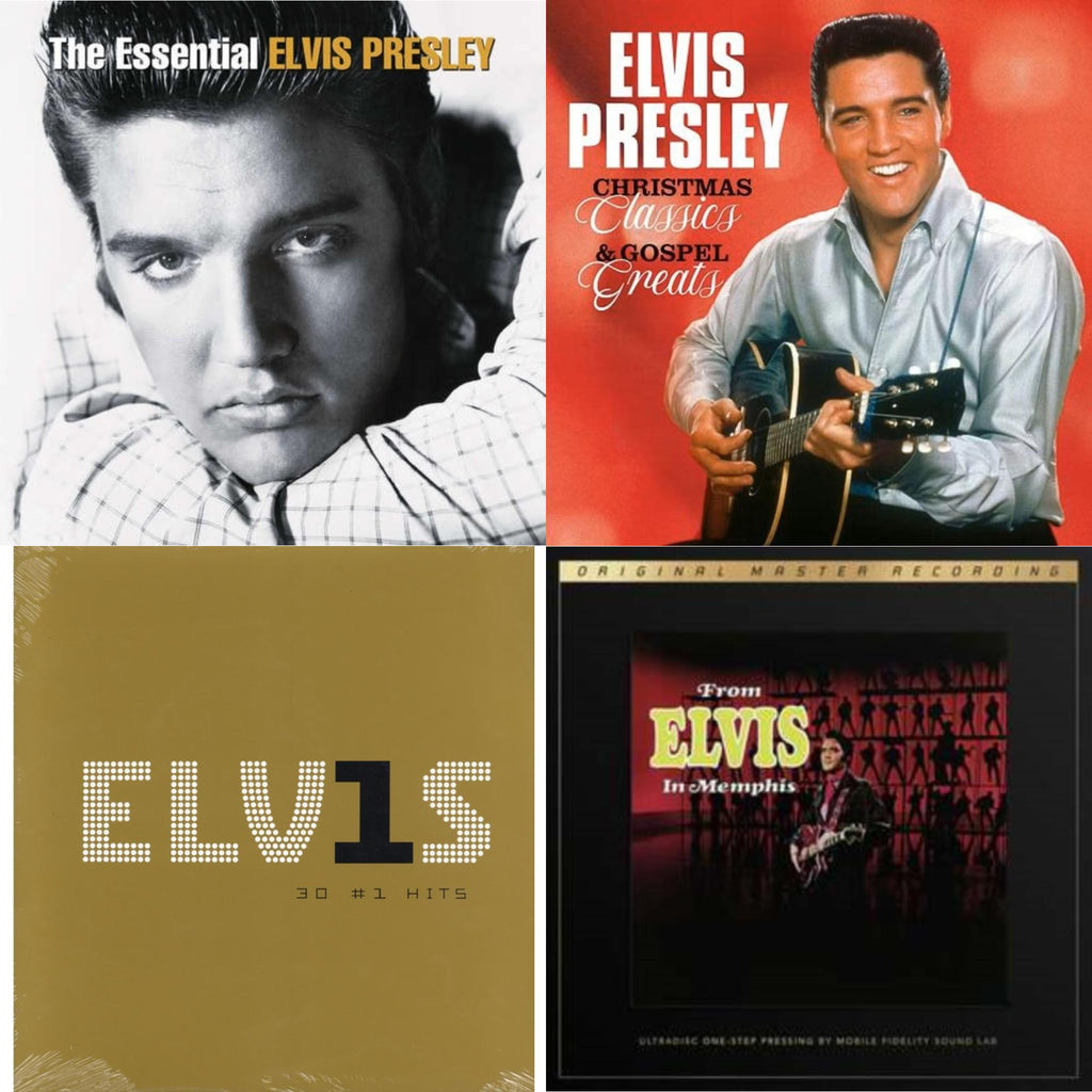 From Elvis In Memphis (2LP/180G/45RPM Supervinyl Ultradisc One-Step/Original Masters/Limited) & Christmas Classics & Gospel Greats (Ams Exclusive) (Snowy White LP Vinyl) & Elvis 30 #1 Hits (2LP/180G) & Essential Elvis Presley
