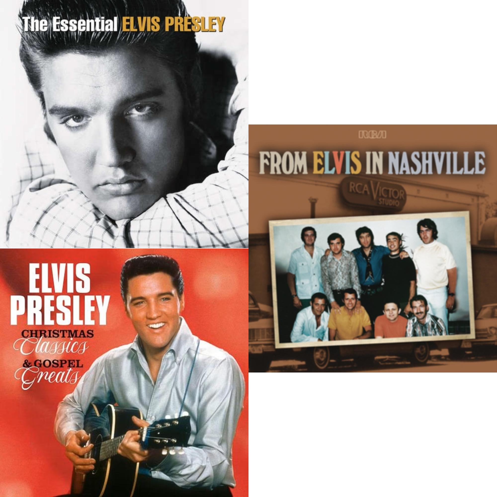 From Elvis In Nashville (2LP) & Christmas Classics & Gospel Greats (Ams Exclusive) (Snowy White LP Vinyl) & Essential Elvis Presley