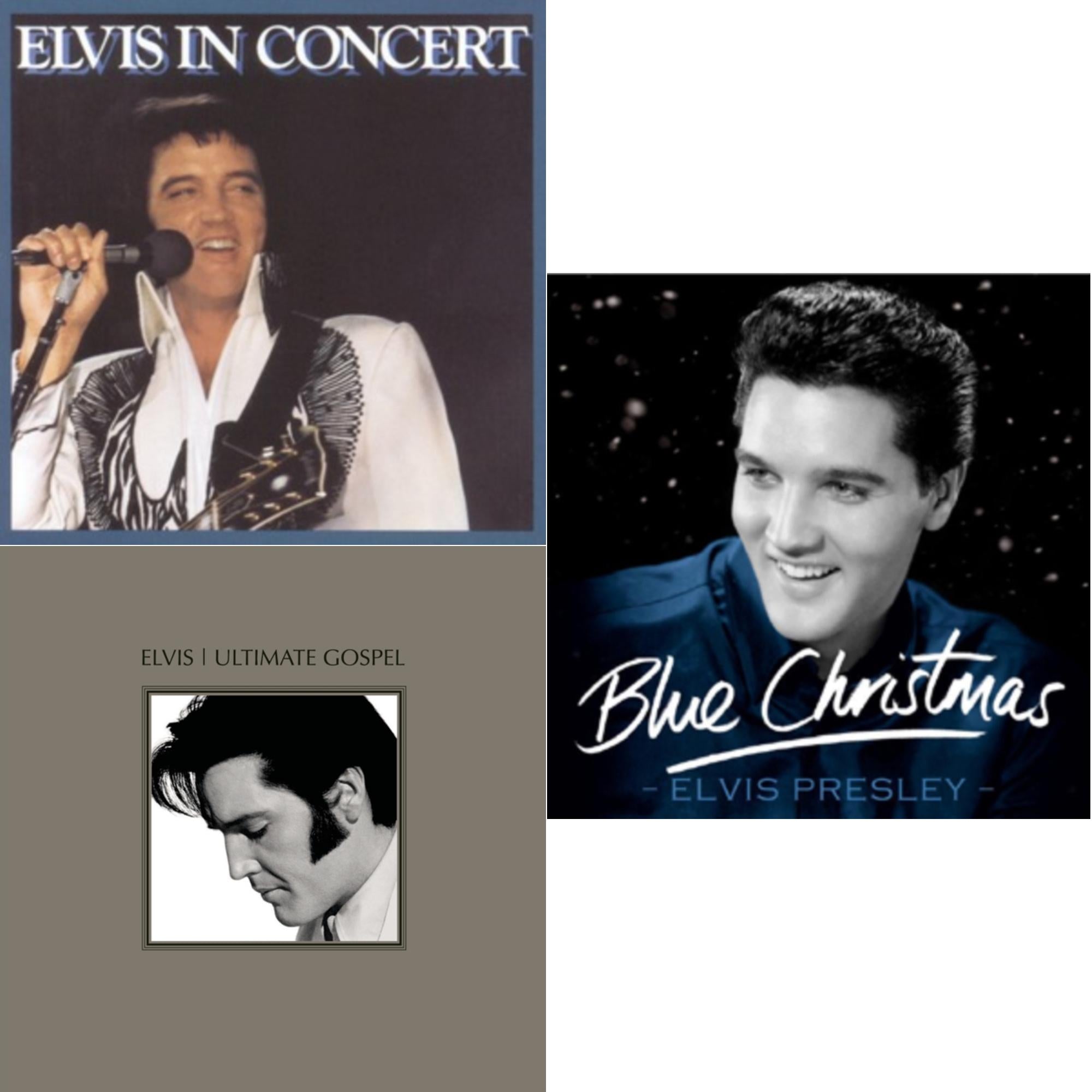 Elvis In Concert & Elvis Ultimate Gospel & Blue Christmas