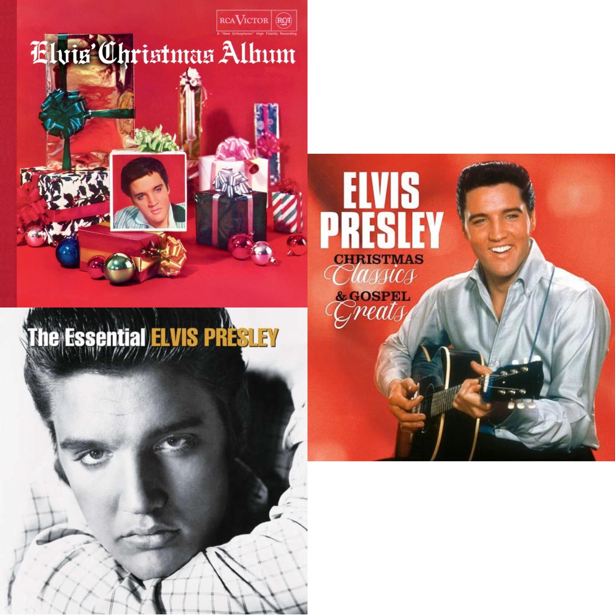 Elvis' Christmas Album & Christmas Classics & Gospel Greats (Ams Exclusive) (Snowy White LP Vinyl) & Essential Elvis Presley