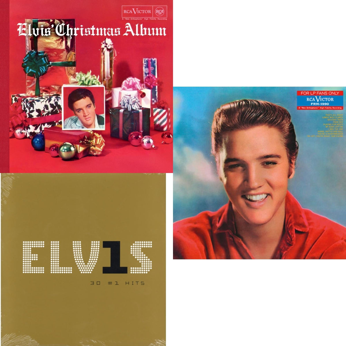 Elvis' Christmas Album & For LP Fans Only (Translucent Blue Vinyl/180G) & Elvis 30 #1 Hits (2LP/180G)