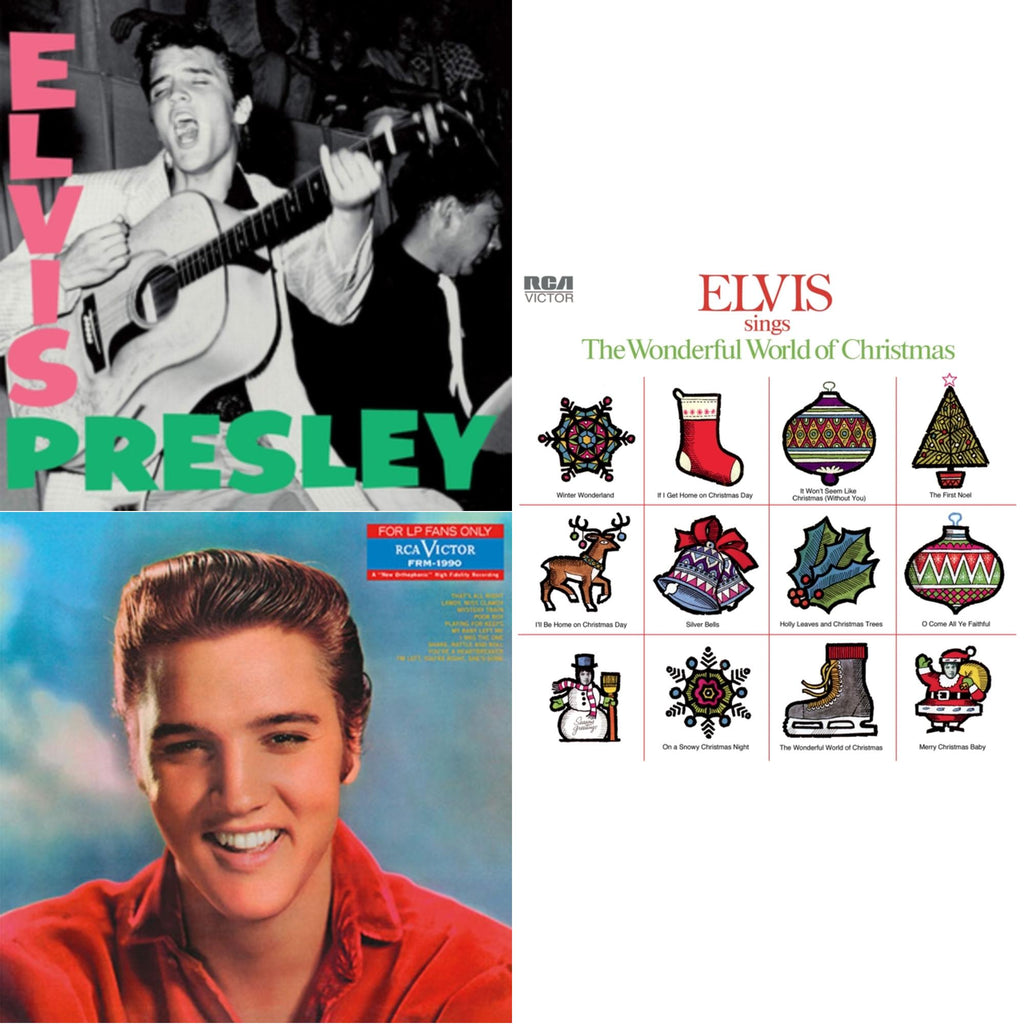 Elvis Sings The Wonderful World Of Christmas & Elvis Presley (Limited/Transparent Green LP Vinyl/180G) & For LP Fans Only (Translucent Blue Vinyl/180G)