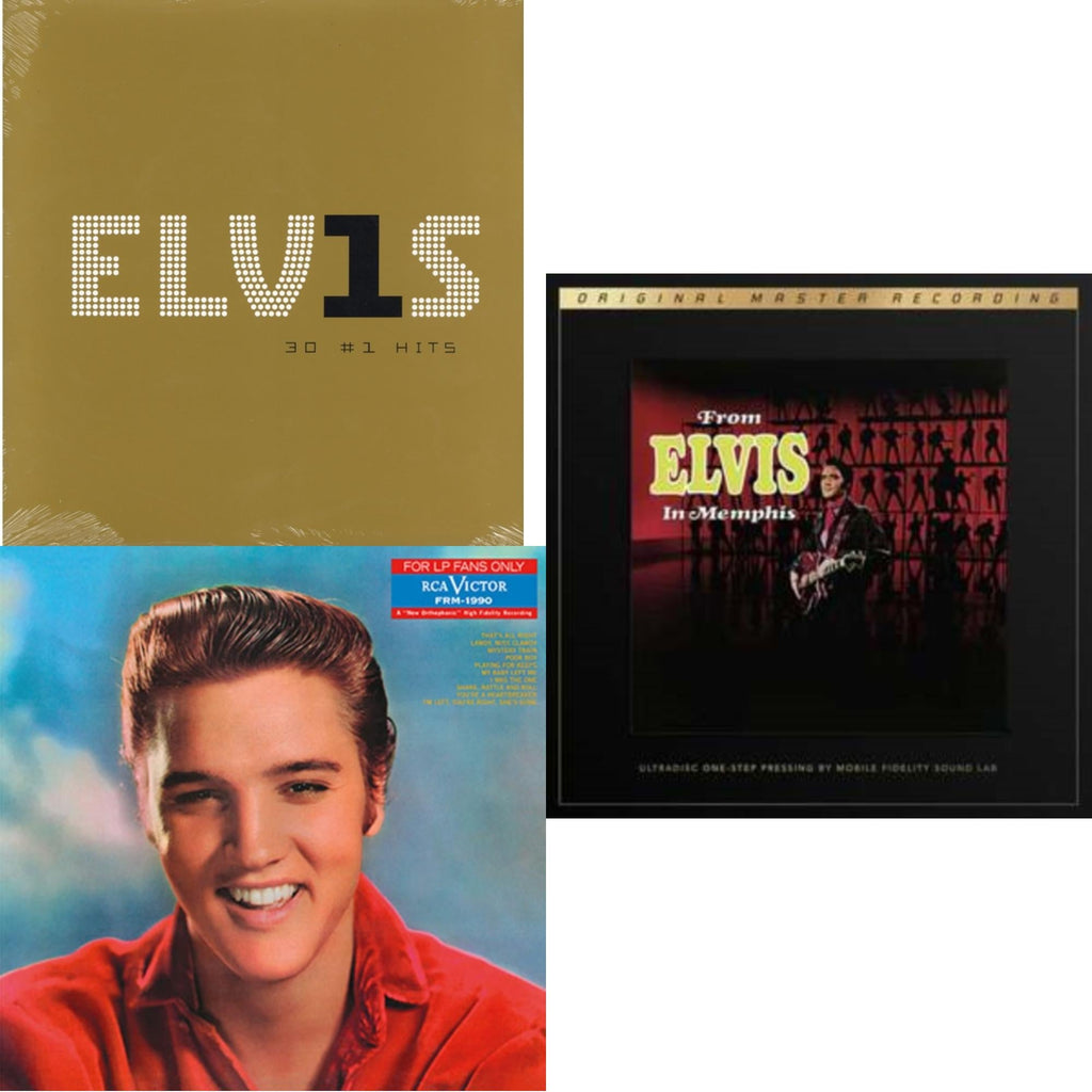From Elvis In Memphis (2LP/180G/45RPM Supervinyl Ultradisc One-Step/Original Masters/Limited) & For LP Fans Only (Translucent Blue Vinyl/180G) & Elvis 30 #1 Hits (2LP/180G)